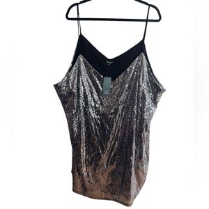 Sequin Black and Silver Women's Top
